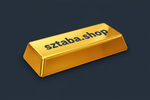 Logo sztaba.shop na złotej sztabce
